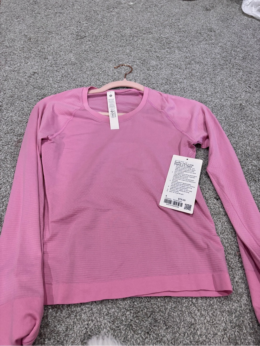 lululemon athletica Long Sleeve Crewneck Top - Light Pink